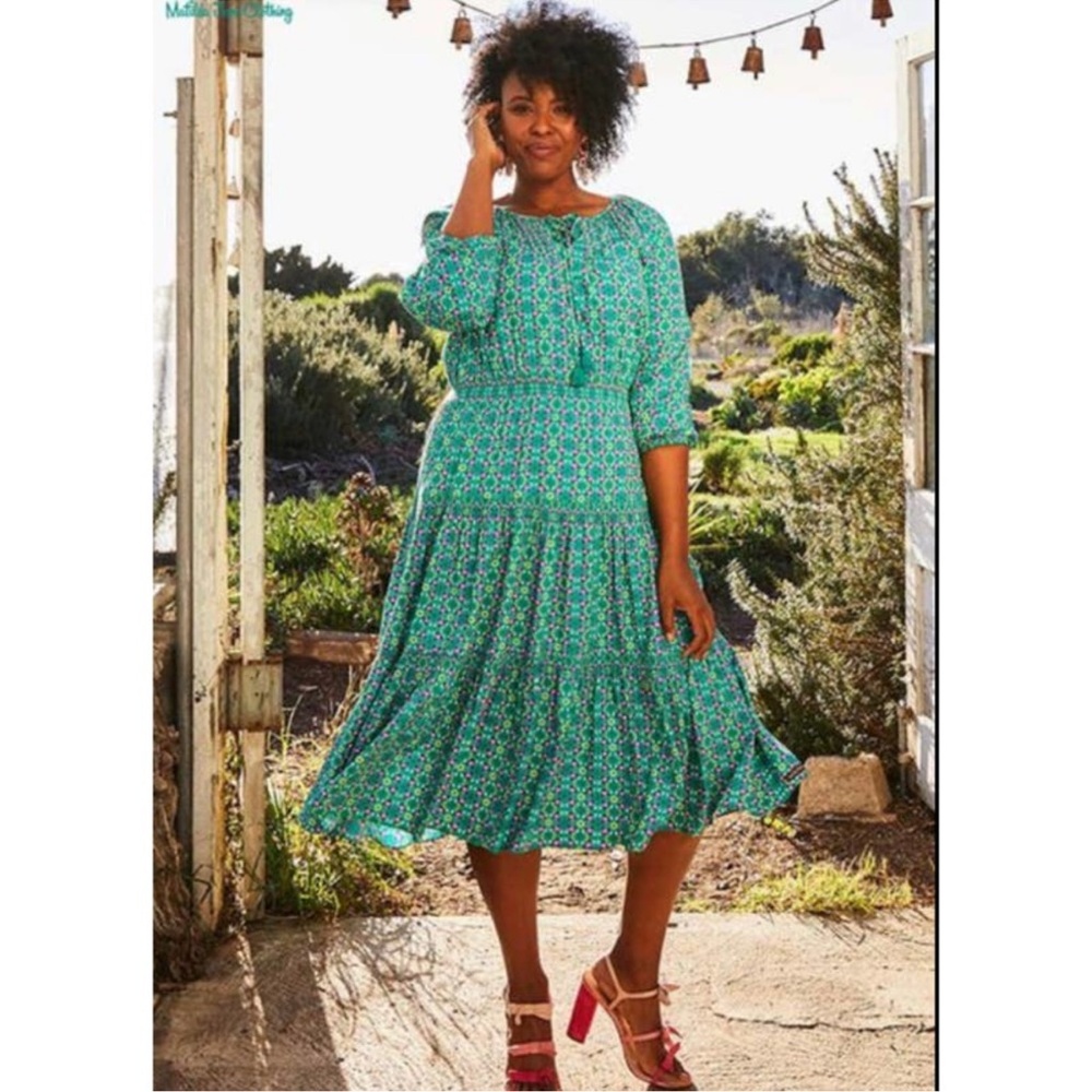 Matilda Jane Tiered Boho Dress Age of Aquarius size large